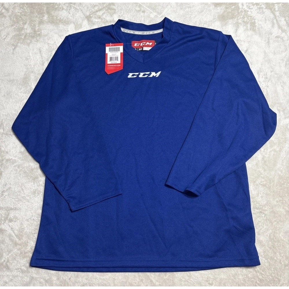 NEW CCM Hockey Boys YOUTH 5000 Practice Jersey Size Large / Extra Large Blue